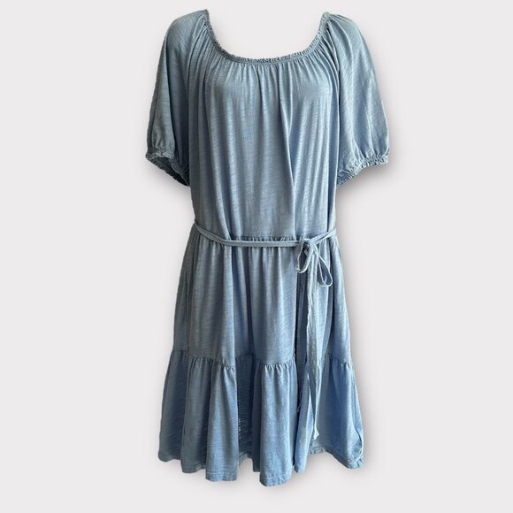 GAP Dresses & Skirts - *4-4-20* GAP Women's Knit Babydoll Style Tiered Dress Blue Large